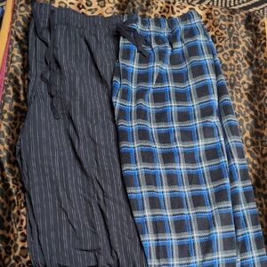 Men's Sleepwear Pants 1 Cozy Fleece And 1 Cotton Blend LOT